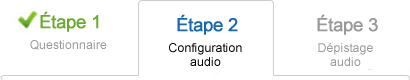 Etape 2 – Configuration audio